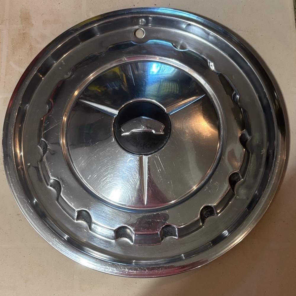 Silver Chevy Bel Air 50’s Hubcap with Logo